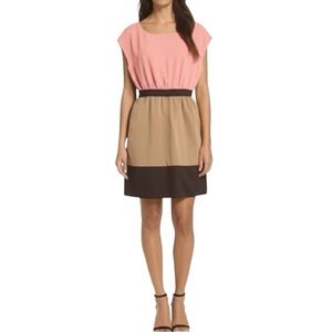 Smart Set Colour Block Short Sleeve Dress Size 6